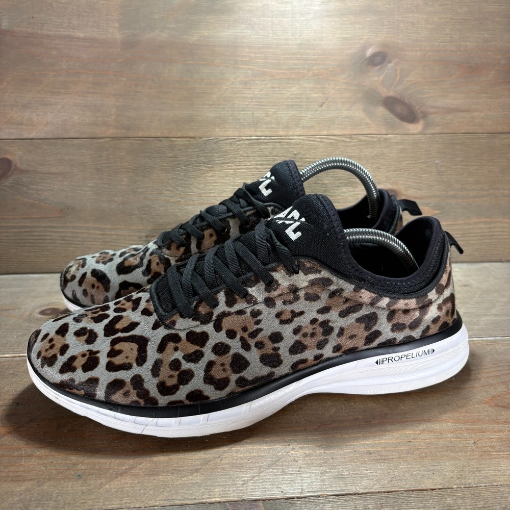 APL TechLoom Phantom Womens size 10 shoes Brown Leopard Print Running sneakers